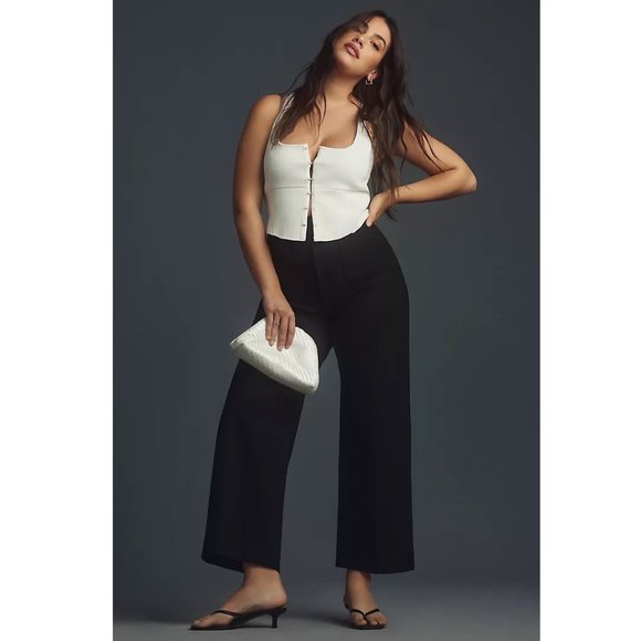 Anthropologie Pants - Anthropologie The Colette Cropped Wide-Leg Pants by Maeve
